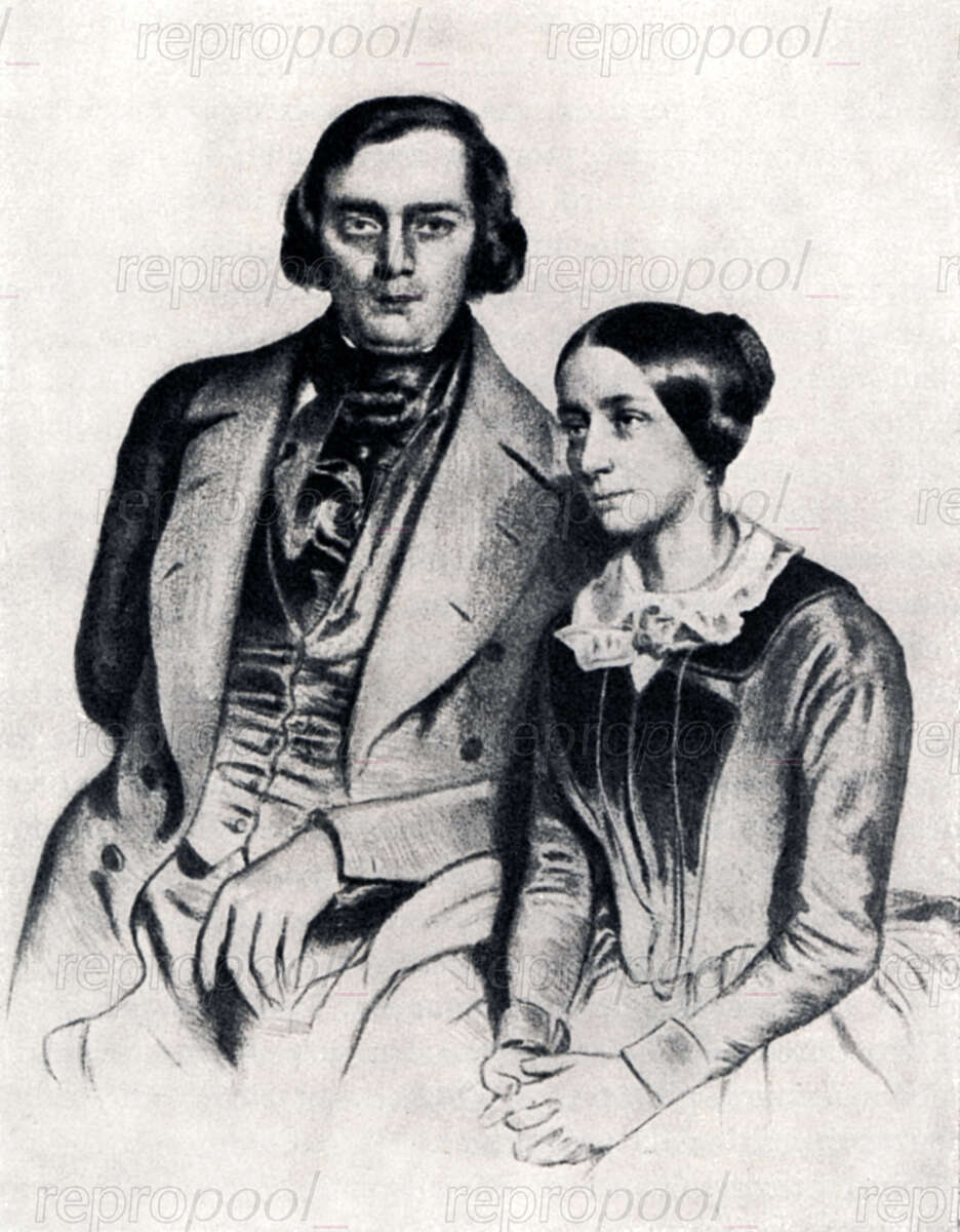 Robert Schumann; Lithografie von Eduard Kaiser (1847)