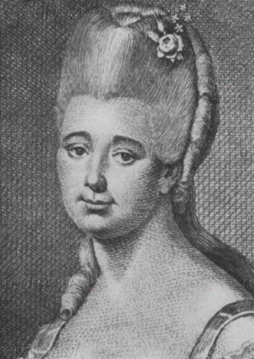 Elisabeth Mara; Kupferstich von unbekannter Hand (um 1780)