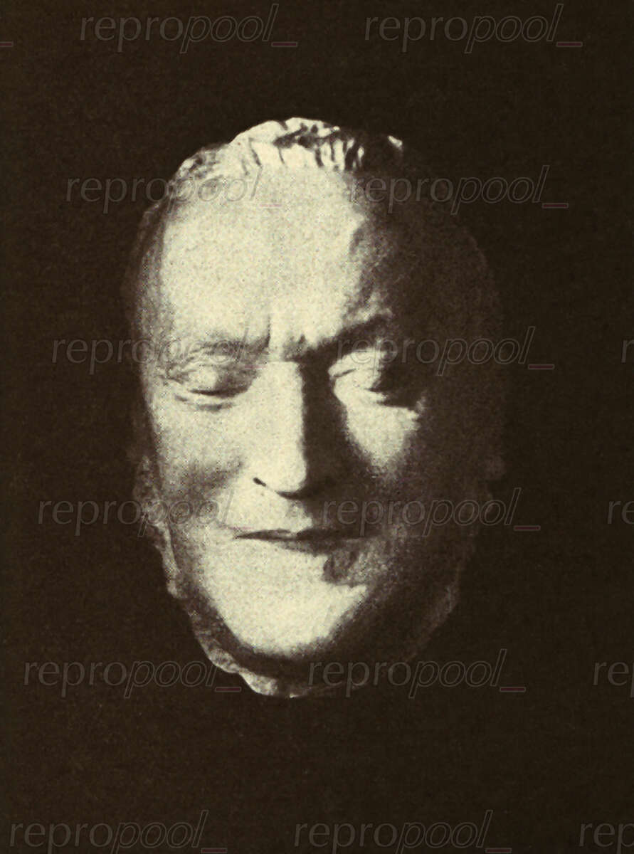 Richard Wagner; Totenmaske von unbekannter Hand (1883)
