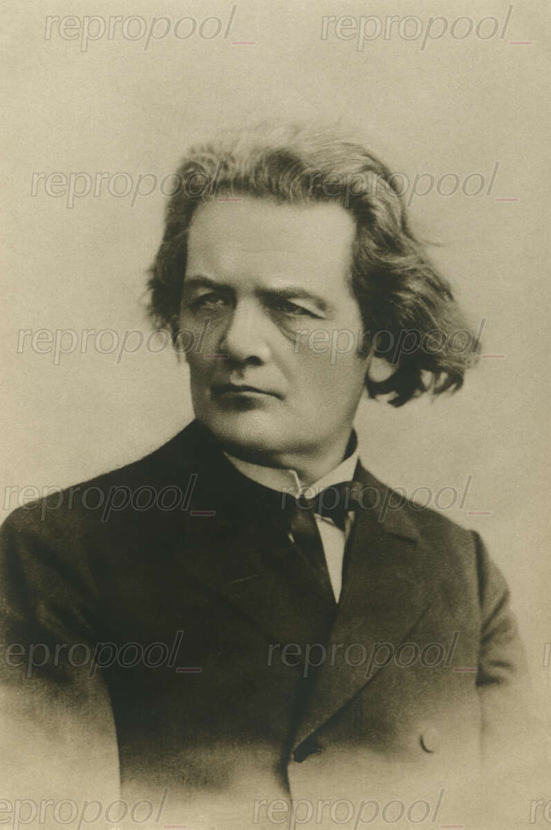 Anton Rubinstein; Fotogravüre von unbekannter Hand;<br>nach: Fotografie von Emil Bieber (1888)